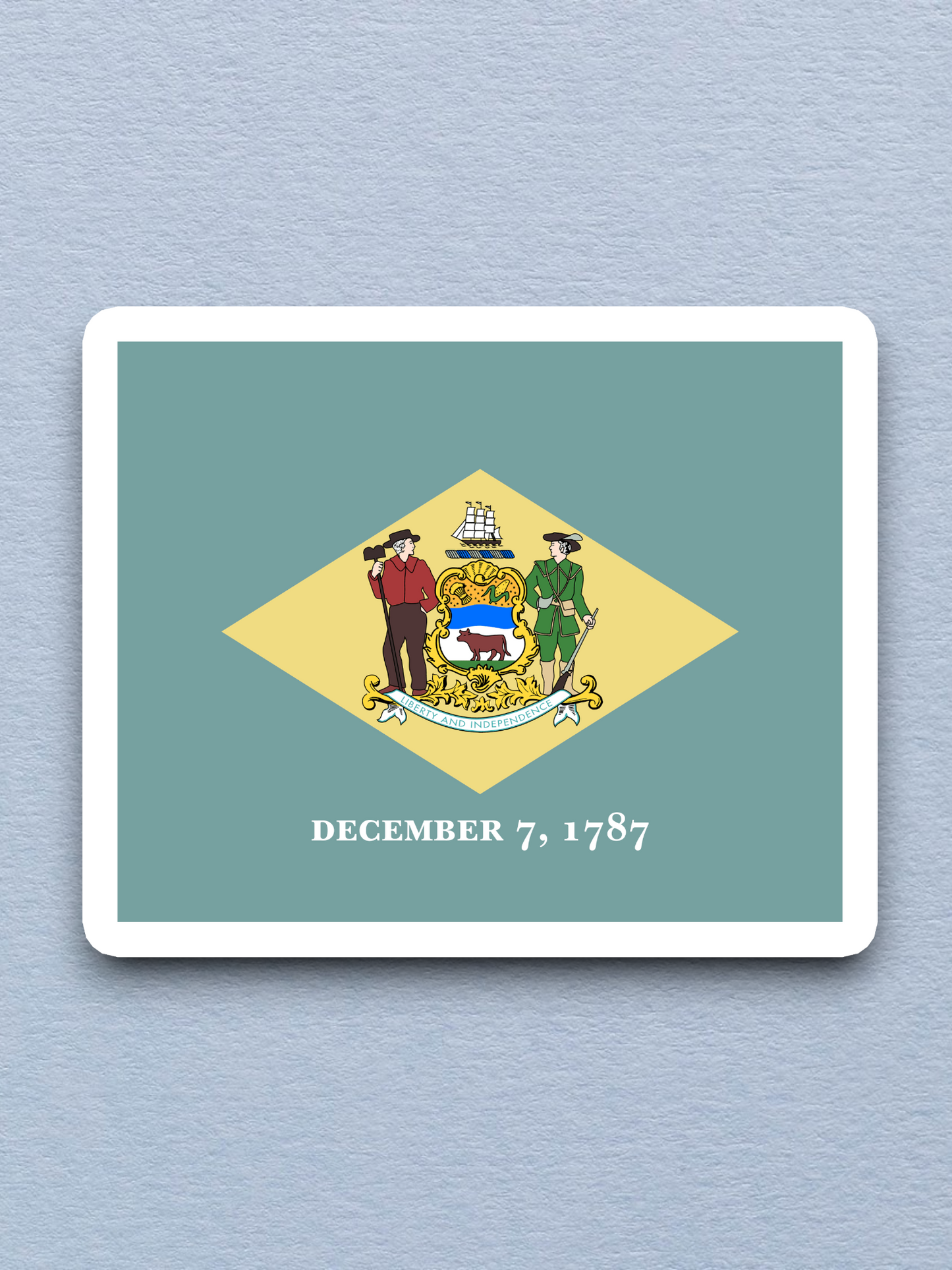 Delaware Flag - State Flag Sticker