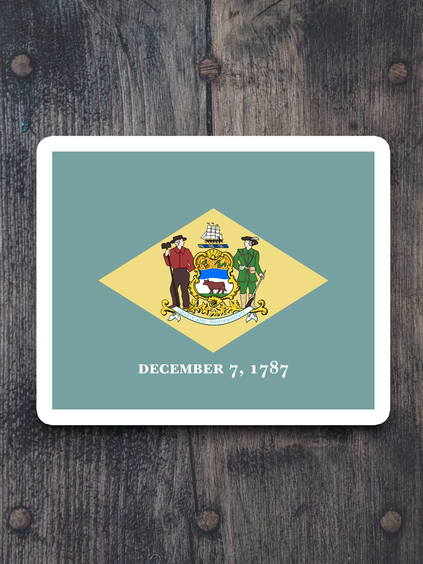 Delaware Flag - State Flag Sticker