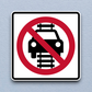 Do not drive on tracks United States Road Sign Sticker