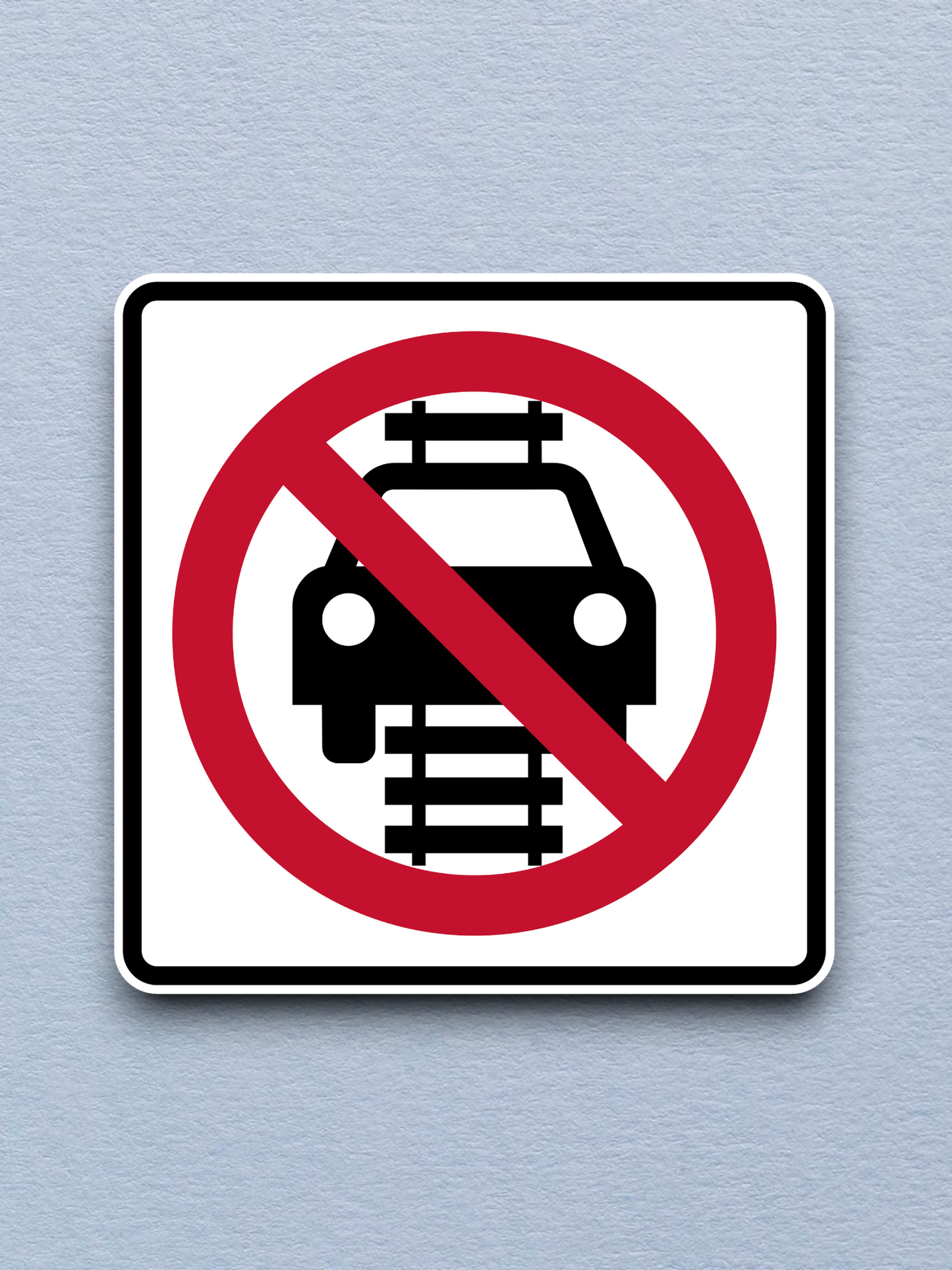 Do not drive on tracks United States Road Sign Sticker