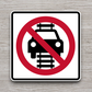 Do not drive on tracks United States Road Sign Sticker