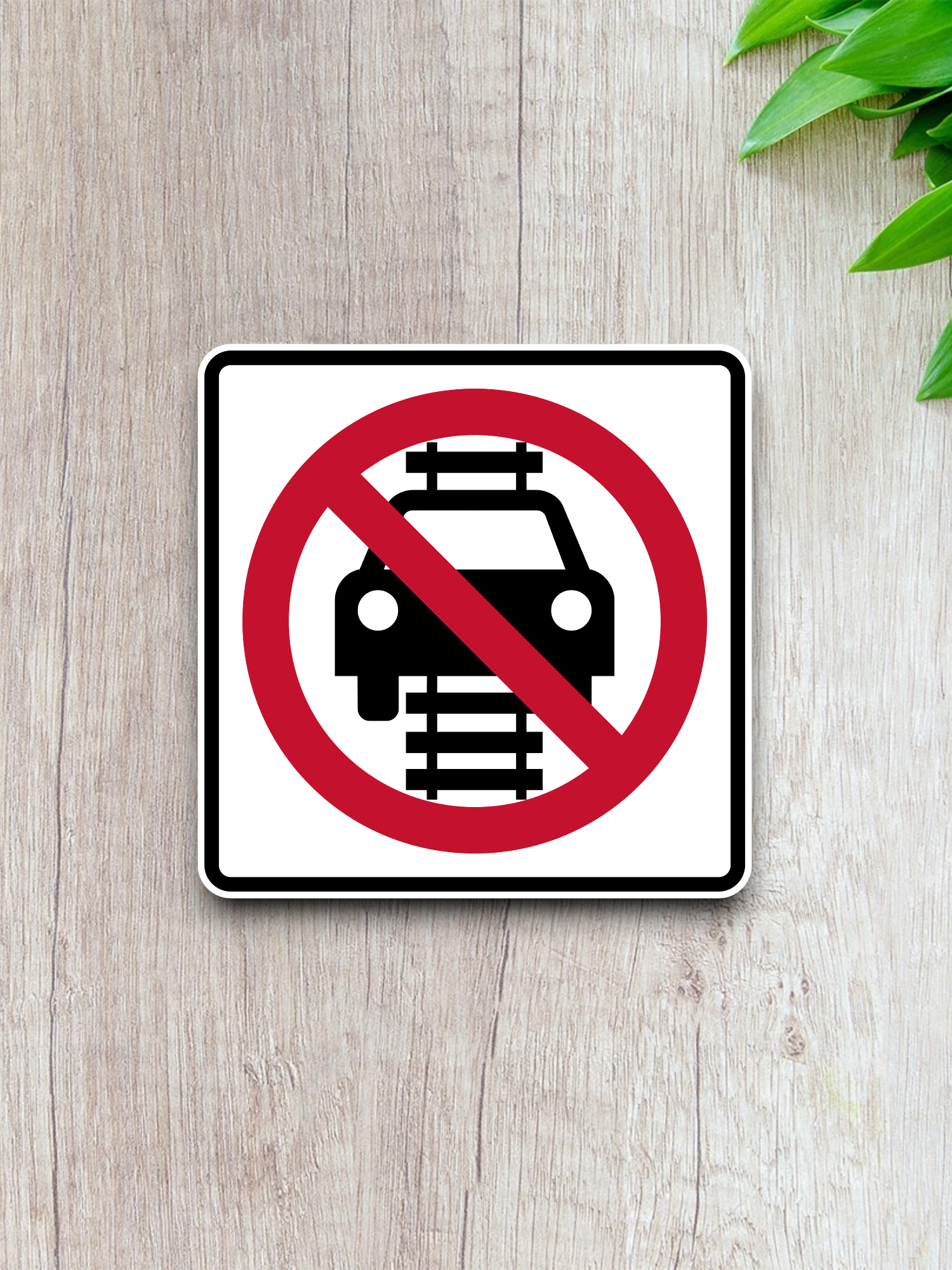 Do not drive on tracks United States Road Sign Sticker