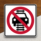 Do not drive on tracks United States Road Sign Sticker