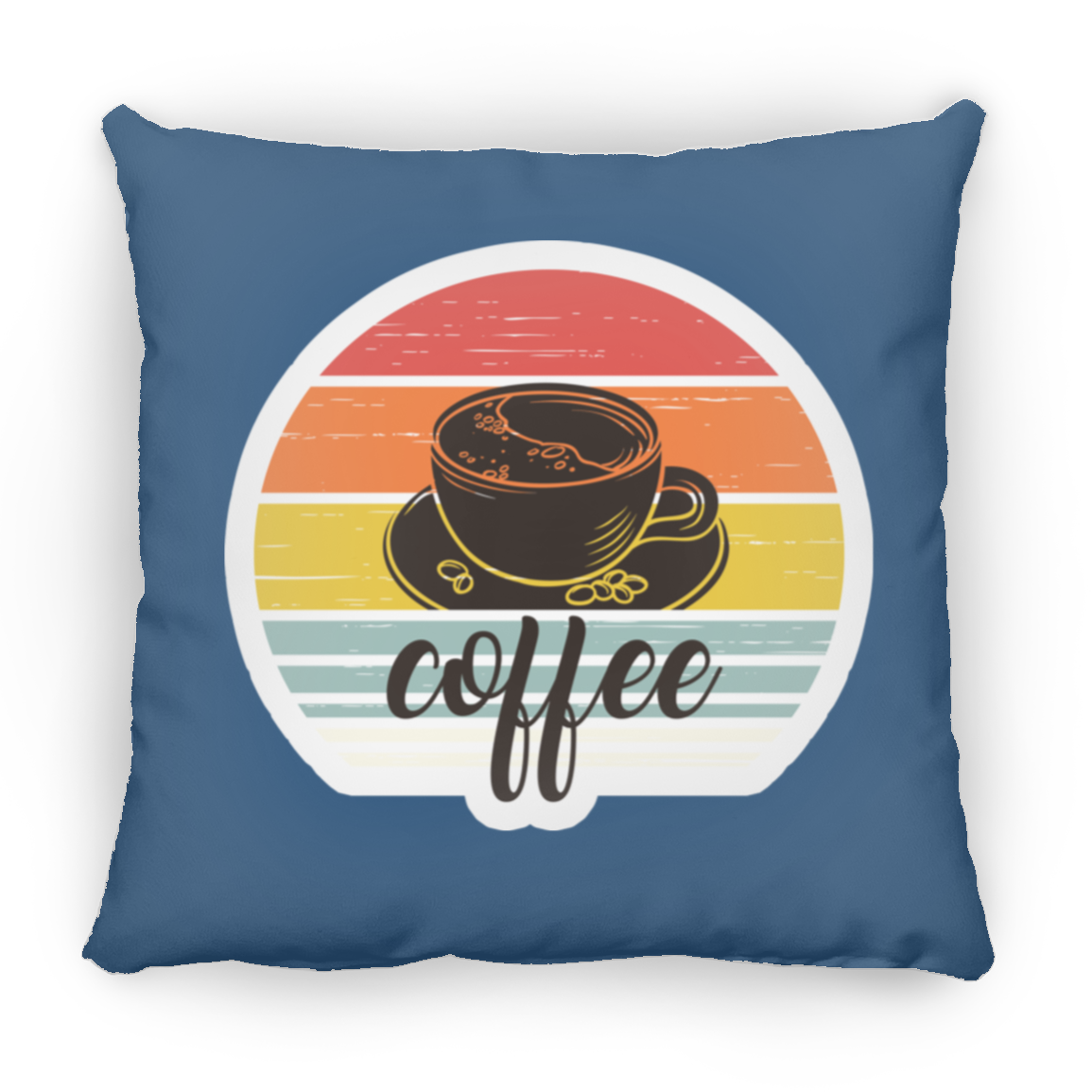 Coffee Cup Version 4 Square Pillow
