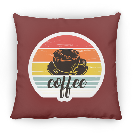Coffee Cup Version 4 Square Pillow