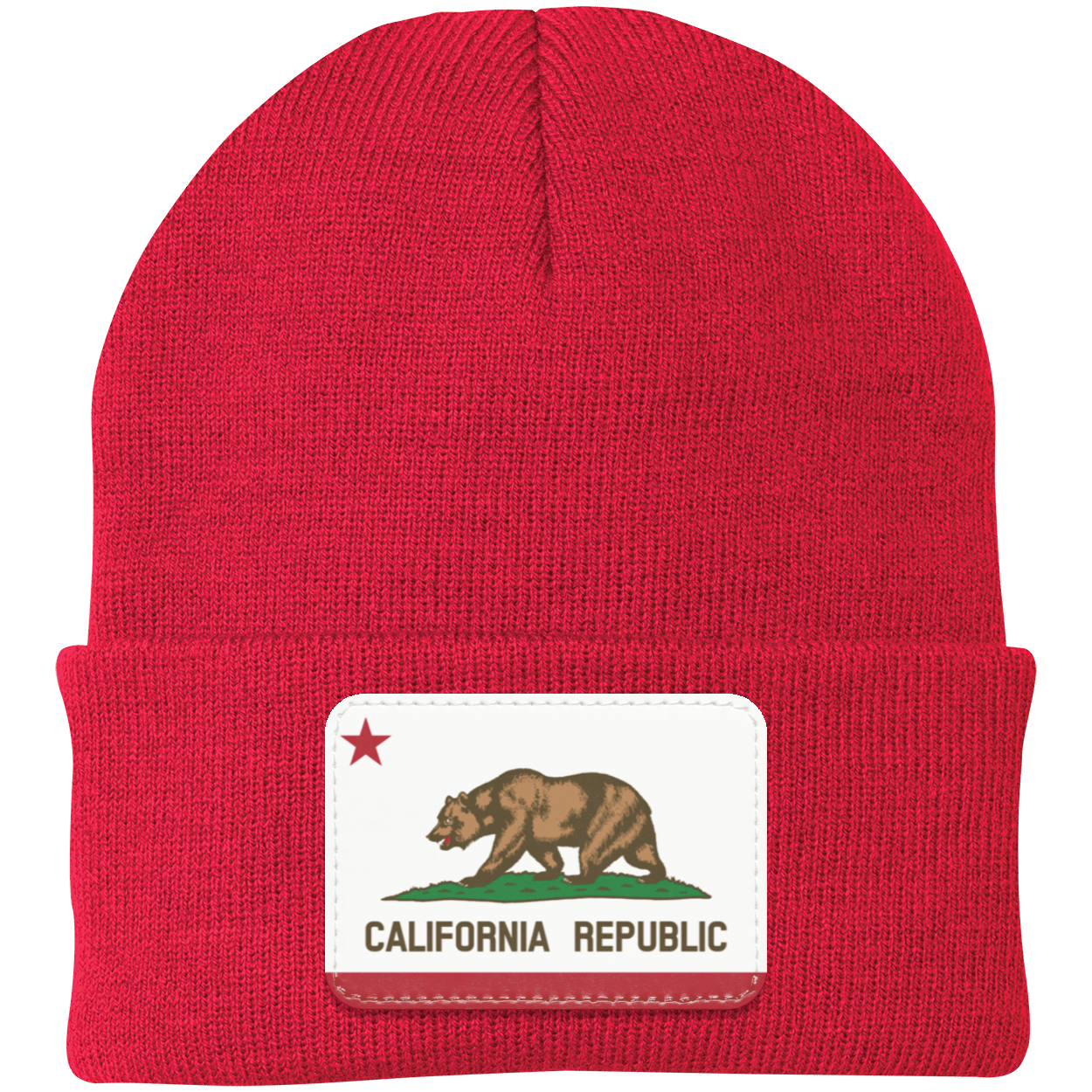 California State Flag - United States of America Knit Cap - Patch