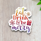 Eat Drink And Be Merry 01 Holiday Sticker