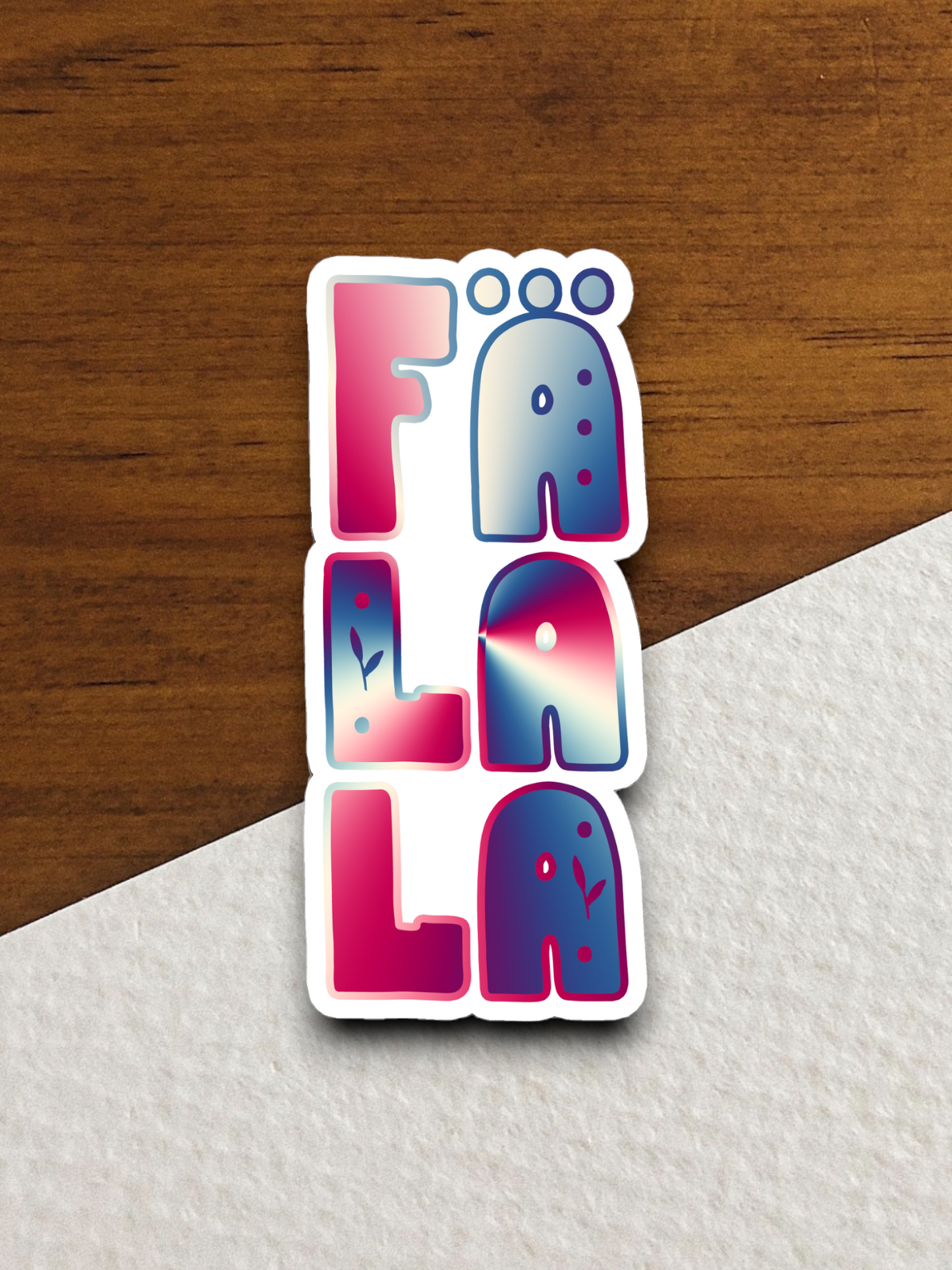 Fa La La - Version 03 Holiday Sticker