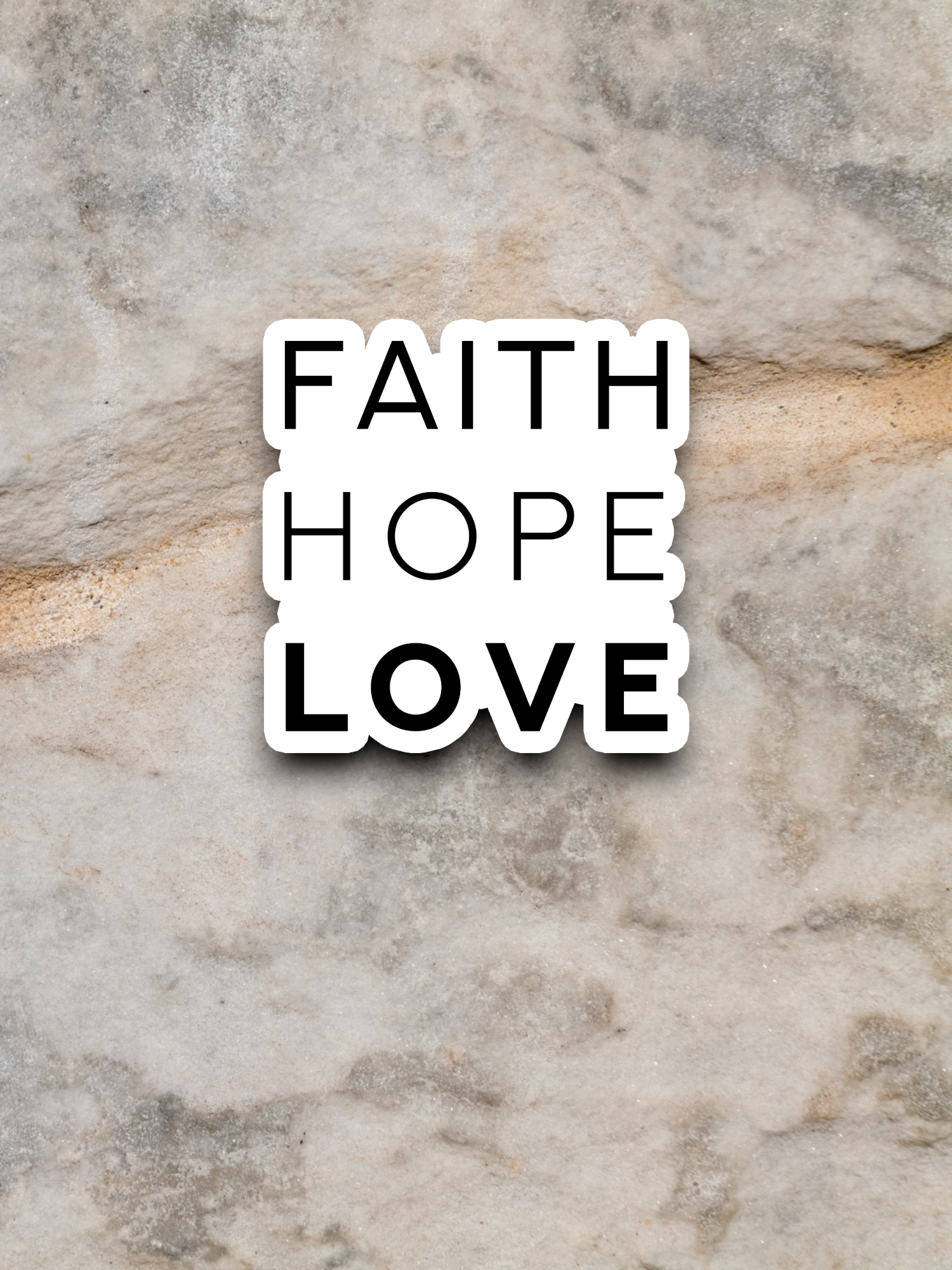 Faith Hope Love - Version 04 - Faith Sticker