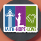 Faith Hope Love - Version 07 - Faith Sticker