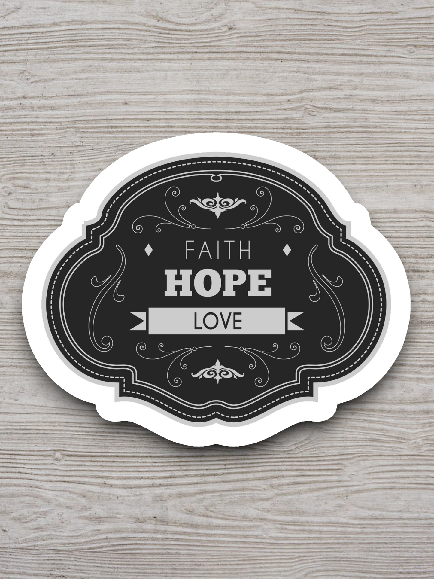 Faith Hope Love Vintage - Faith Sticker