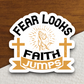 Fear Looks Faith Jumps - Faith Sticker