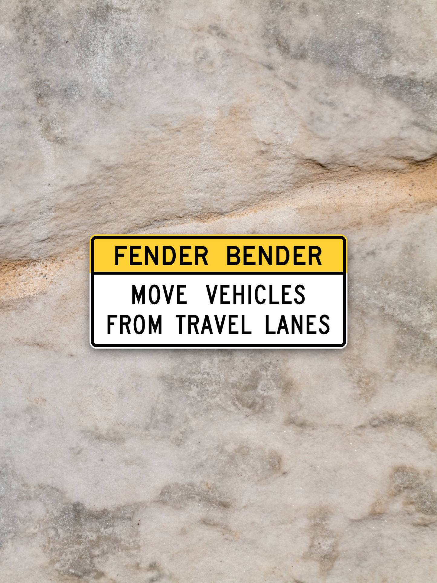Fender bender Move Vehicles from Travel Lanes United States Road Sign Sticker
