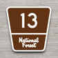 Forest Highway Route 13 Sticker