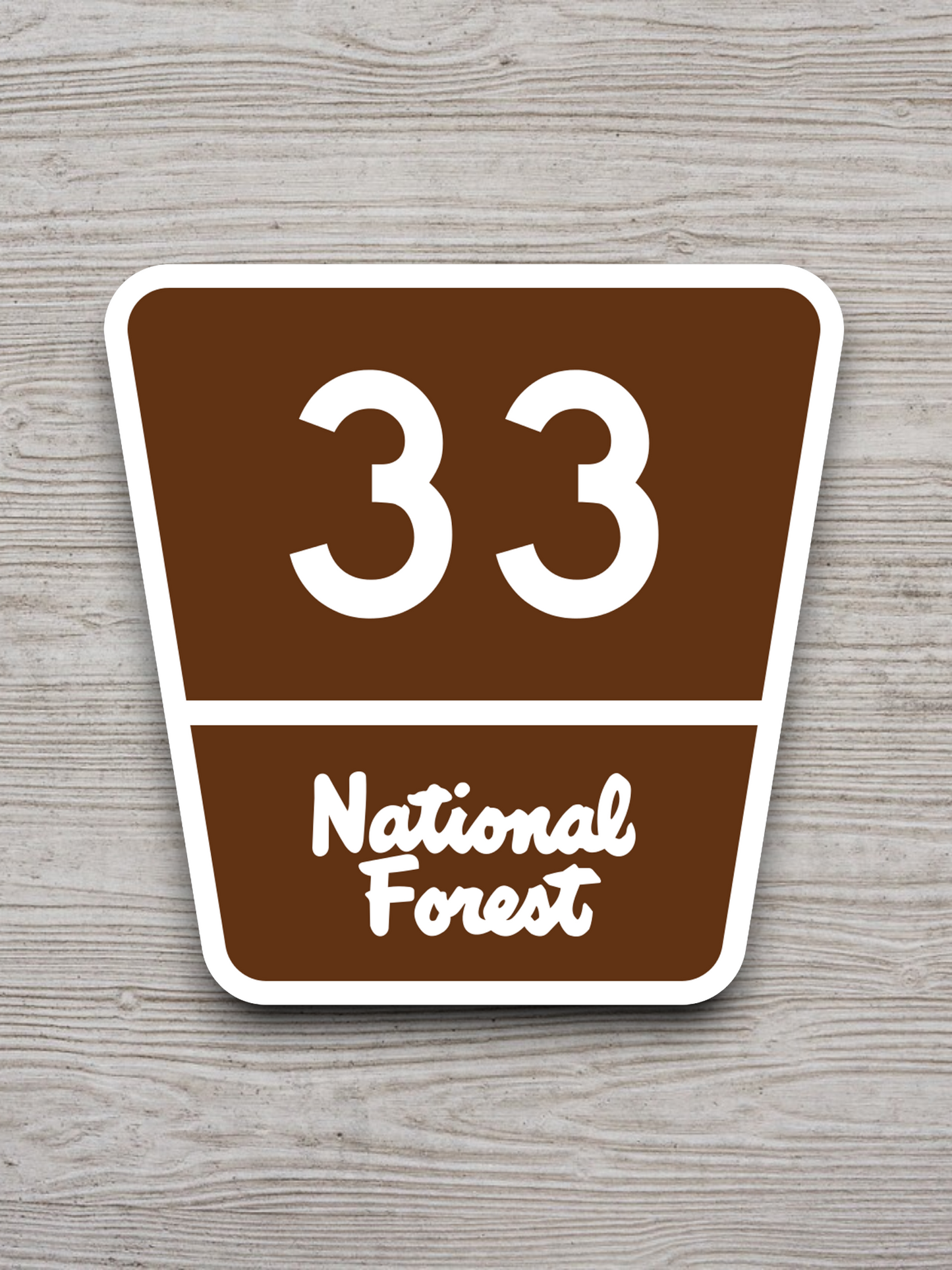 Forest Highway Route 33 Sticker