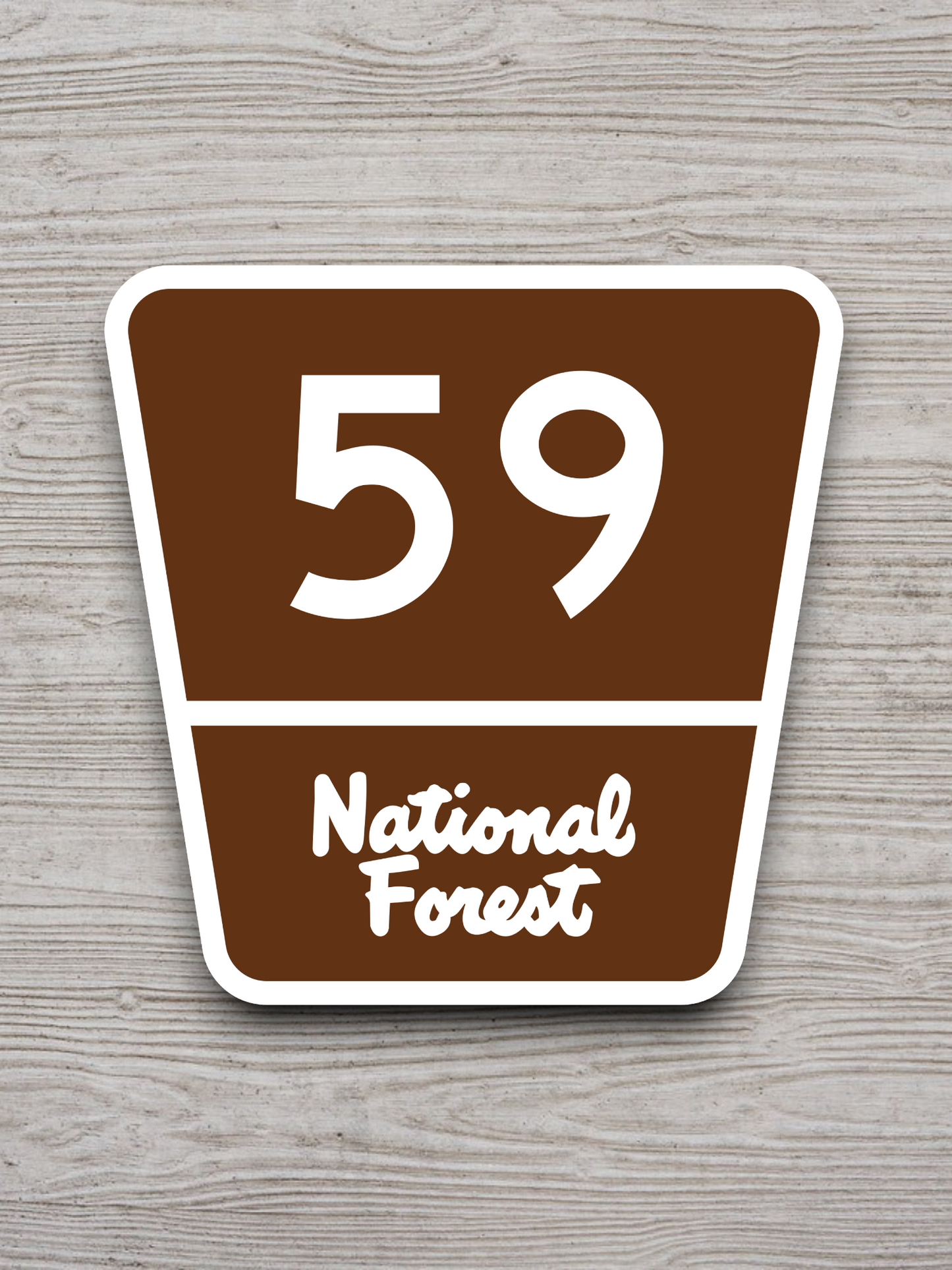 Forest Highway Route 59 Sticker