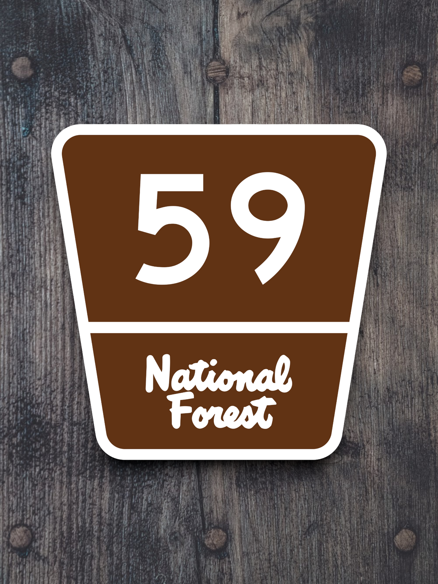 Forest Highway Route 59 Sticker