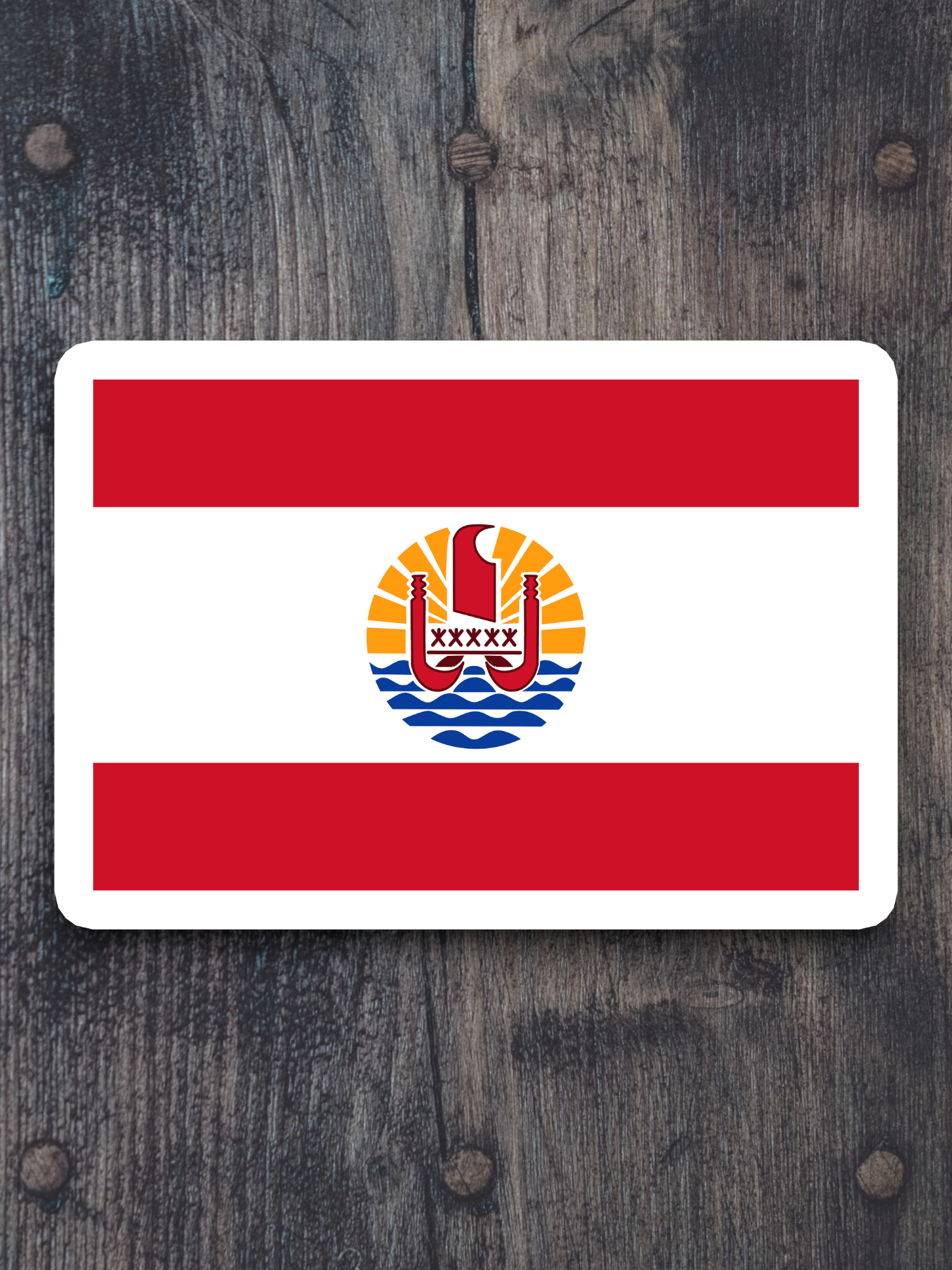 French Polynesia Flag - International Country Flag Sticker