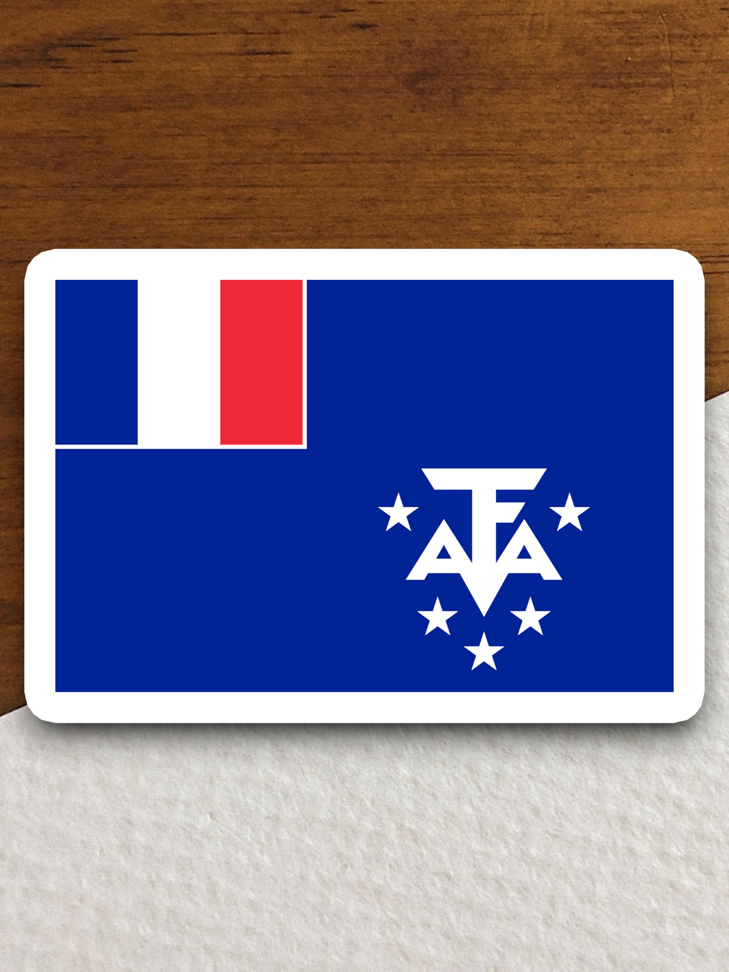 French Southern and Antarctic Lands Flag - International Country Flag Sticker