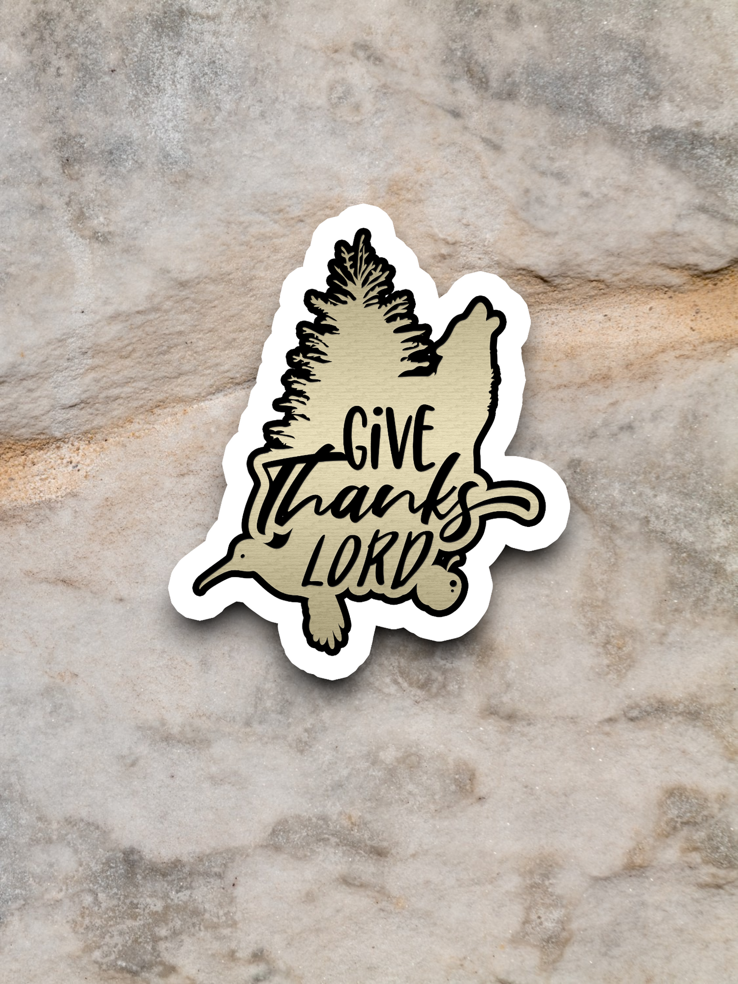 Give Thanks Lord - Faith Sticker