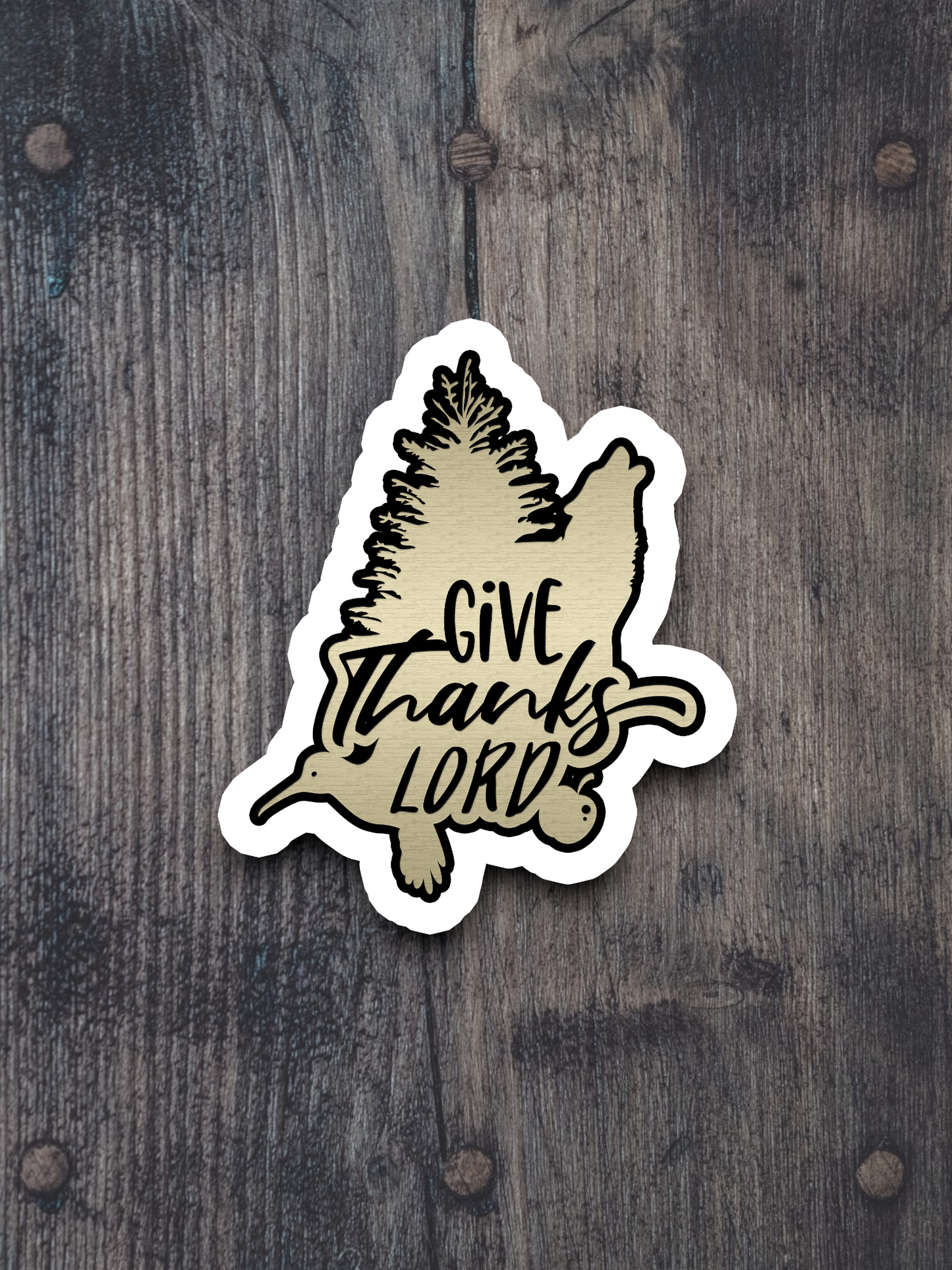 Give Thanks Lord - Faith Sticker