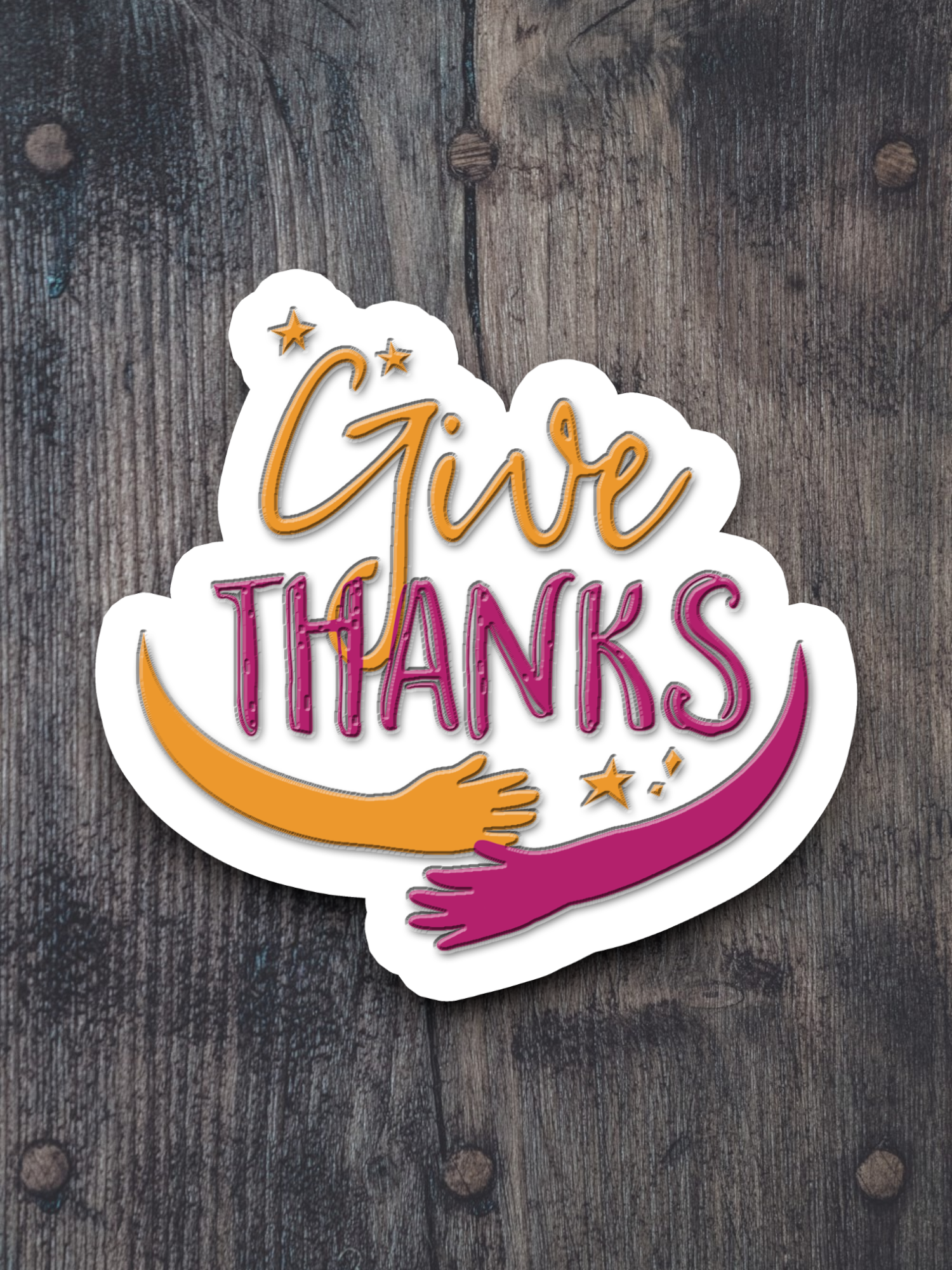 Give Thanks - Faith Sticker