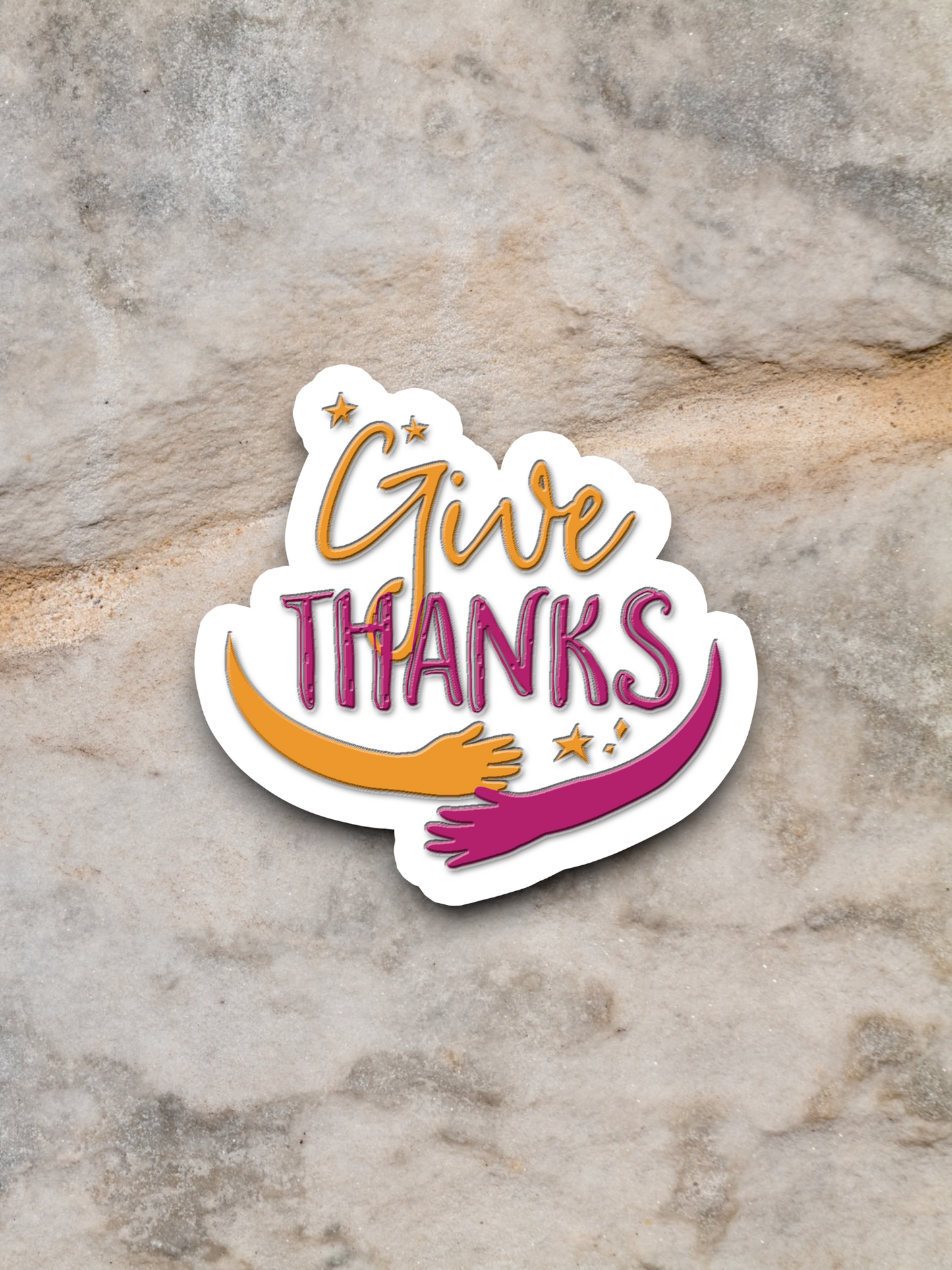 Give Thanks - Faith Sticker