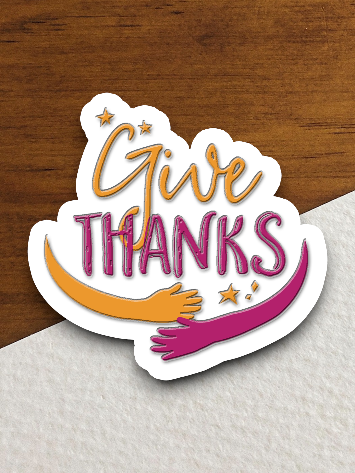 Give Thanks - Faith Sticker