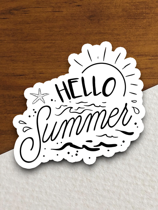 Hello Summer Travel Sticker