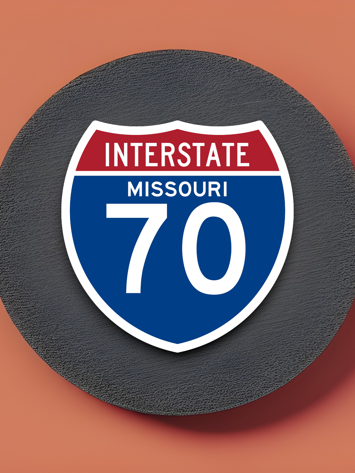 Interstate 70 - Missouri - Road Sign Sticker