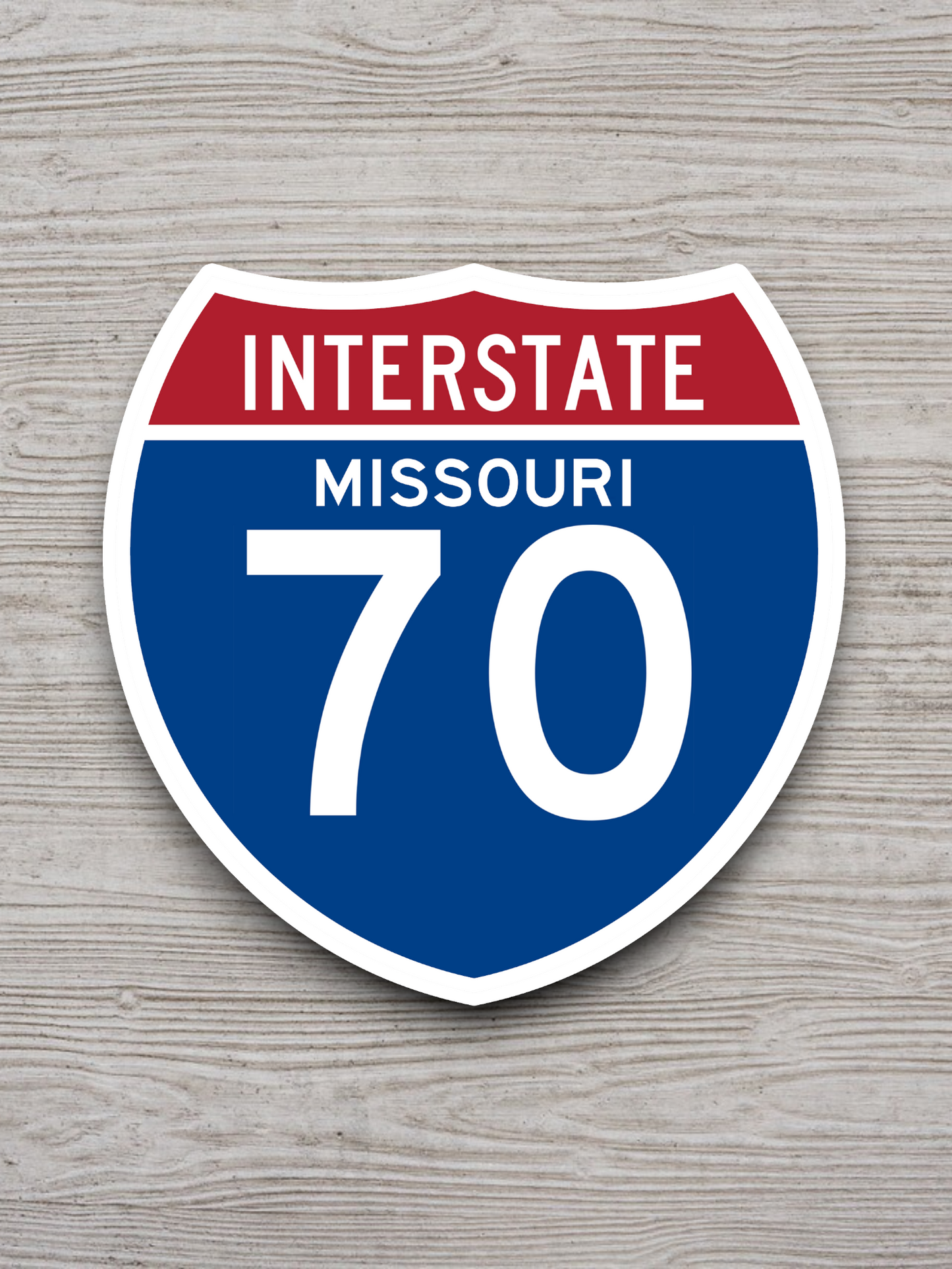 Interstate 70 - Missouri - Road Sign Sticker