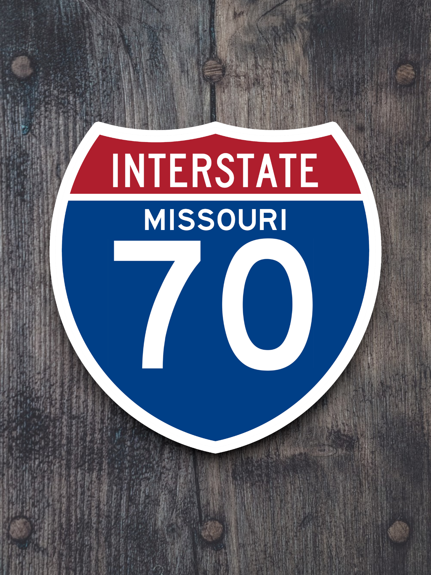 Interstate 70 - Missouri - Road Sign Sticker