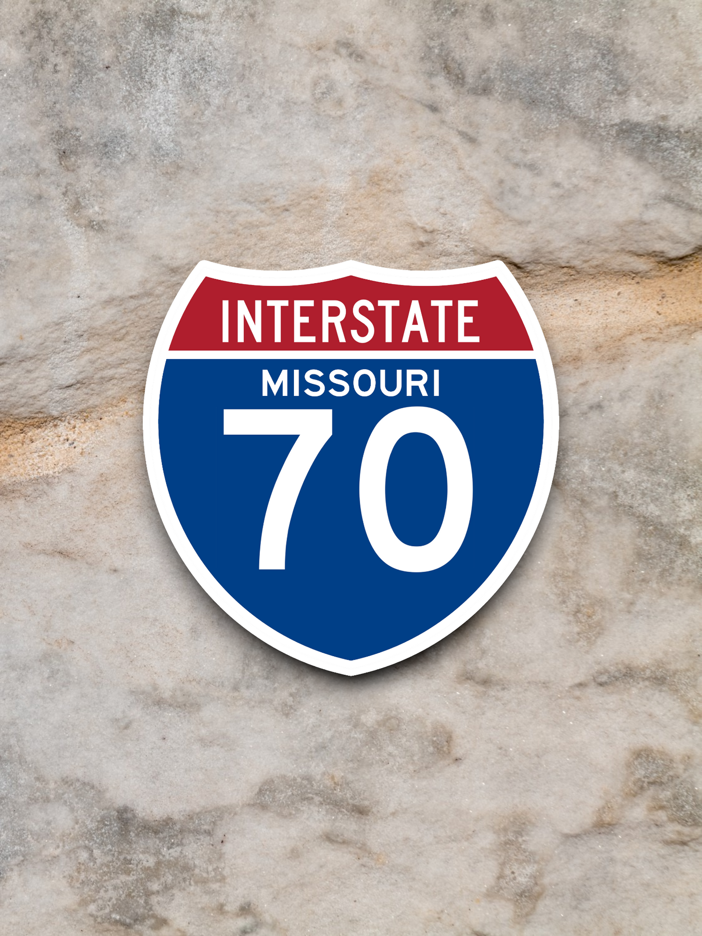 Interstate 70 - Missouri - Road Sign Sticker