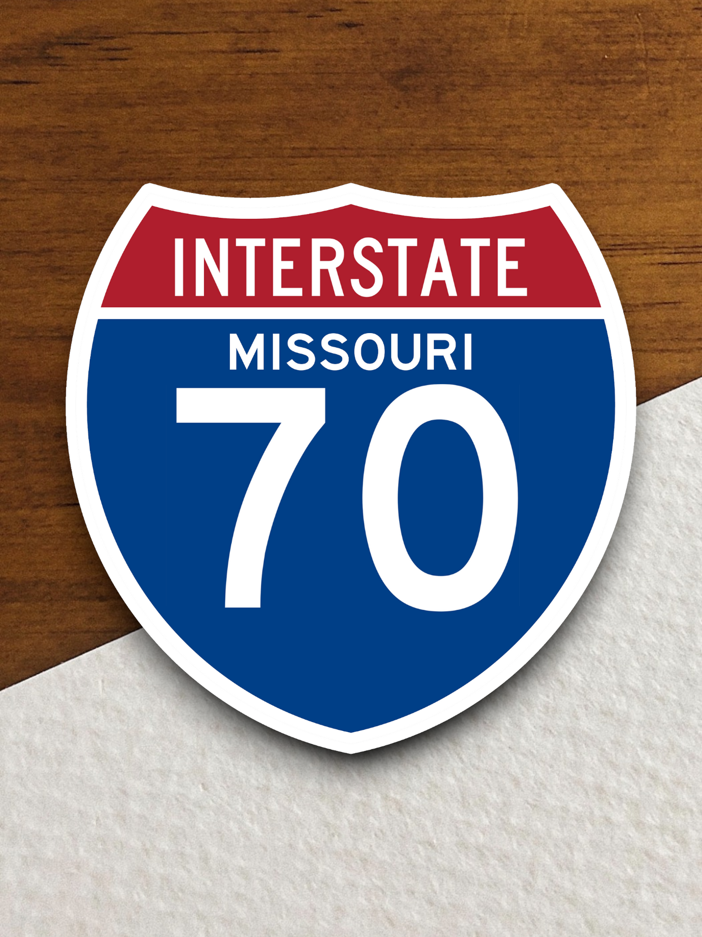 Interstate 70 - Missouri - Road Sign Sticker