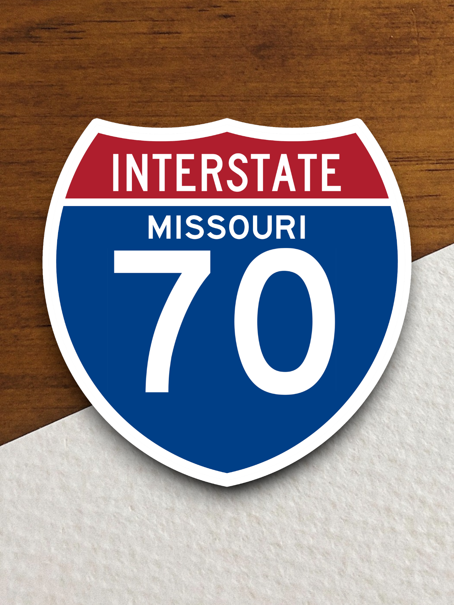 Interstate 70 - Missouri - Road Sign Sticker