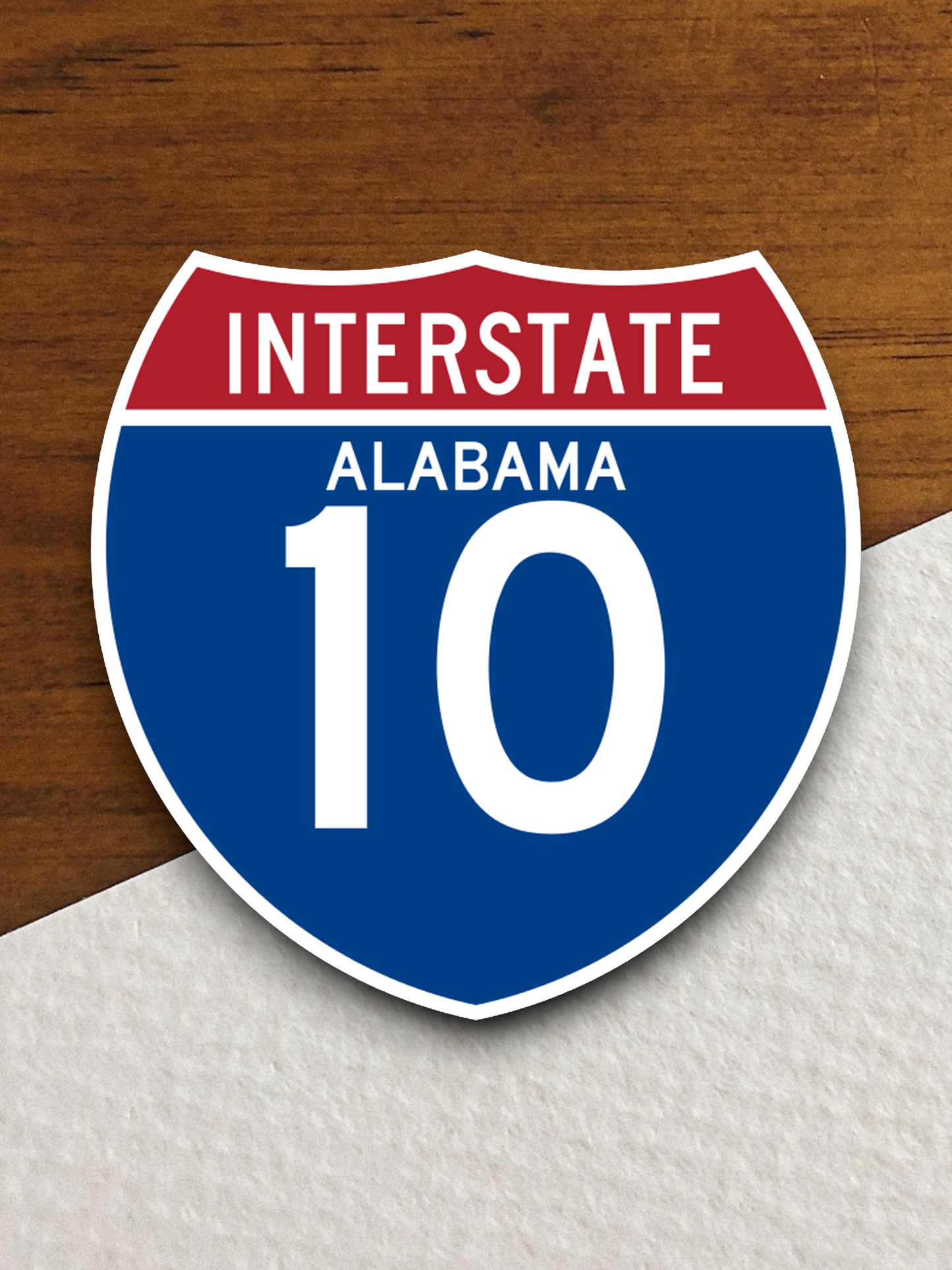 Interstate I-10 Alabama - Road Sign Sticker