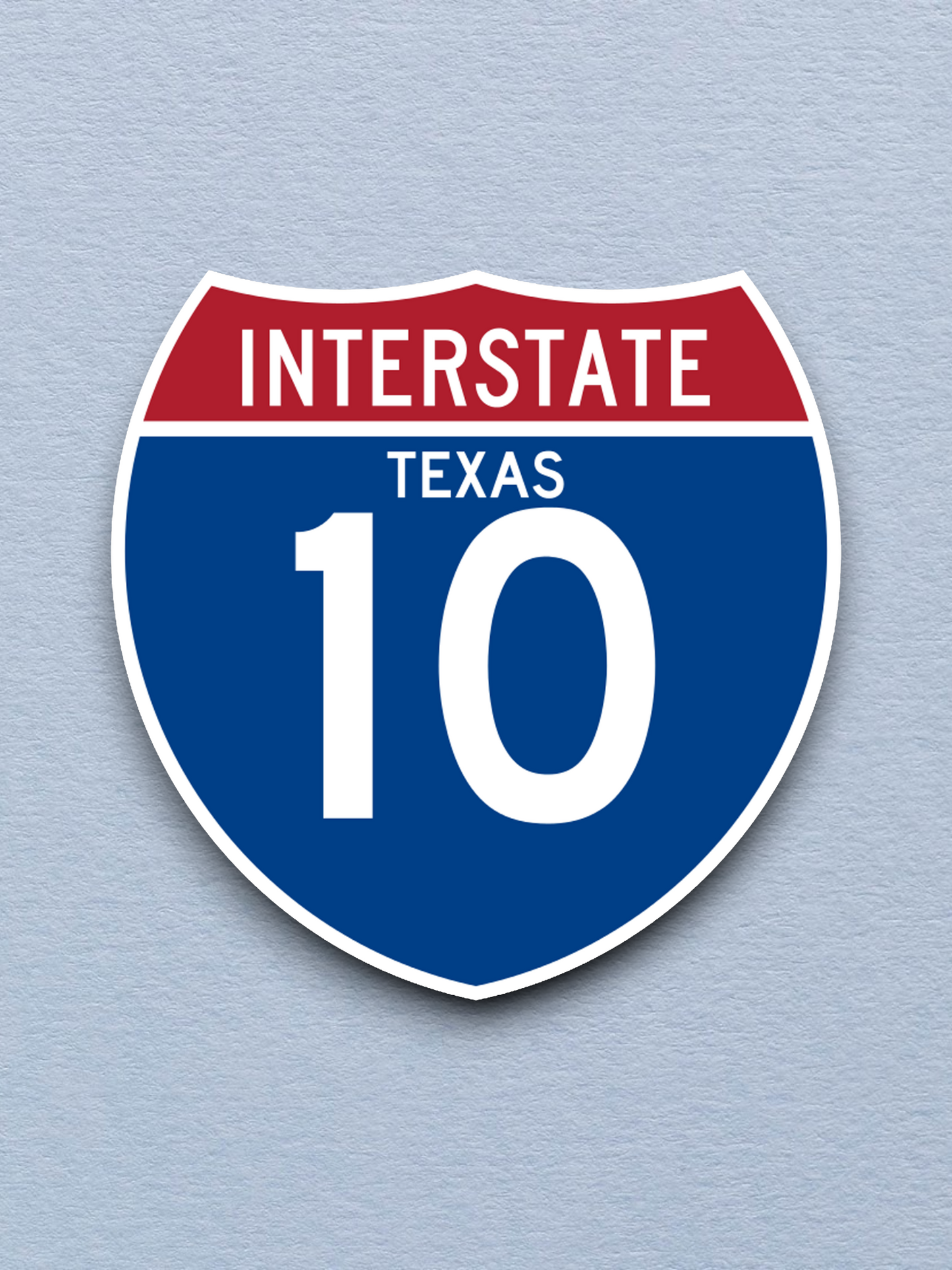 Interstate I-10 Texas - Road Sign Sticker