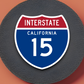 Interstate I-15 California Sticker