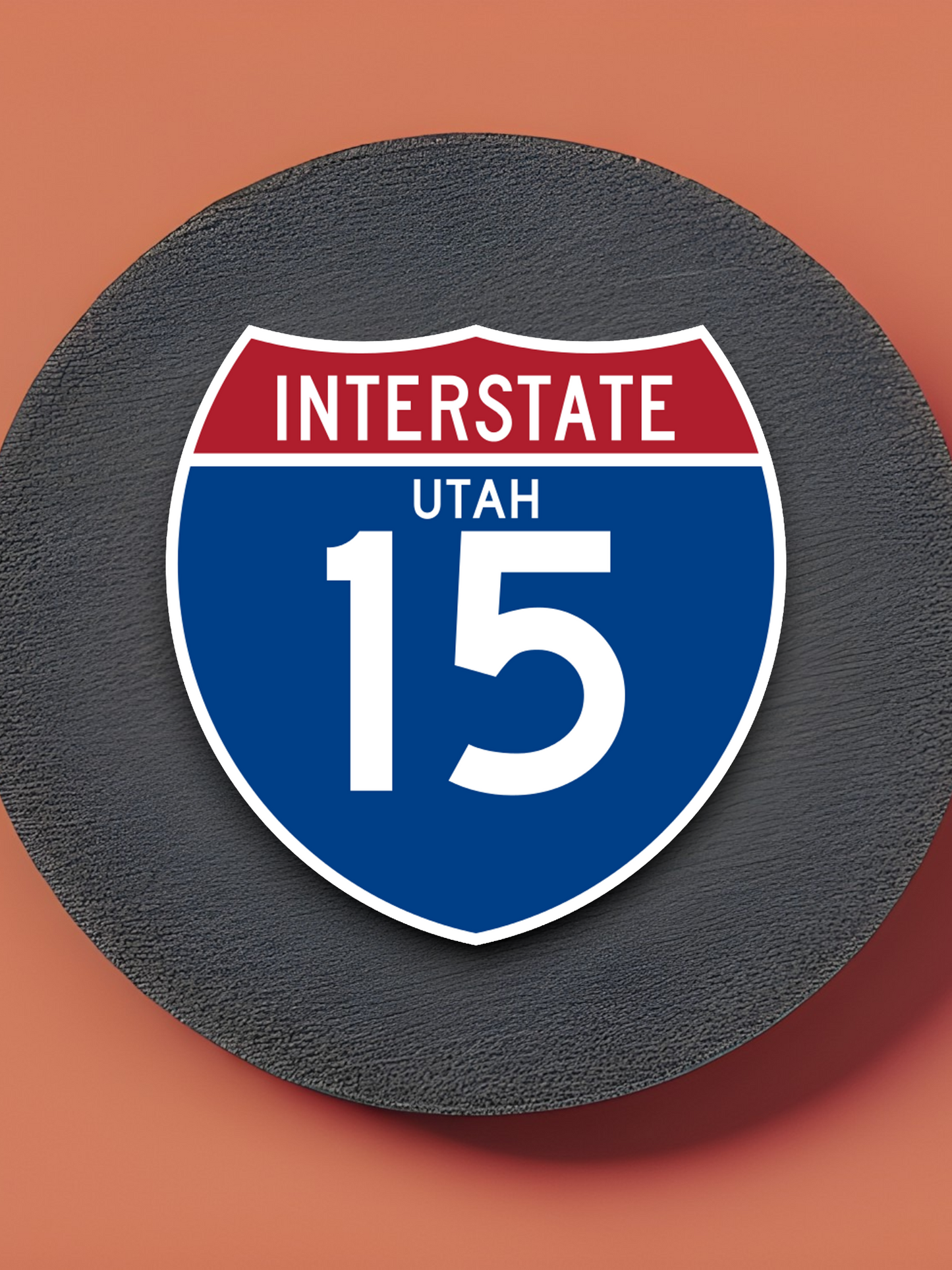 Interstate I-15 Utah - Road Sign Sticker