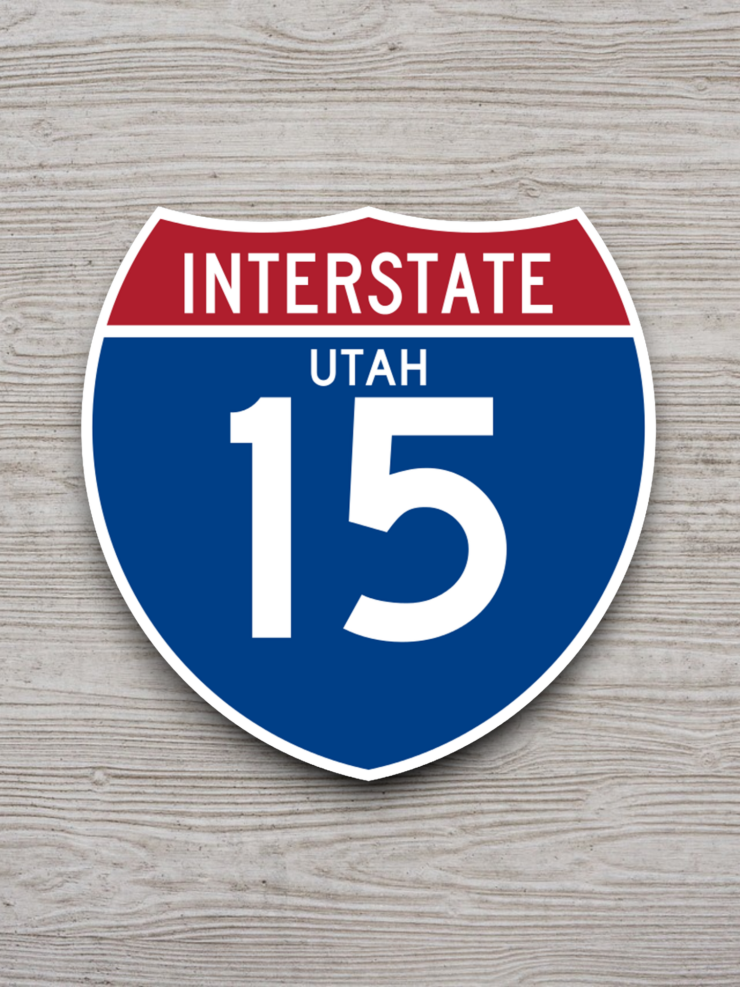 Interstate I-15 Utah - Road Sign Sticker