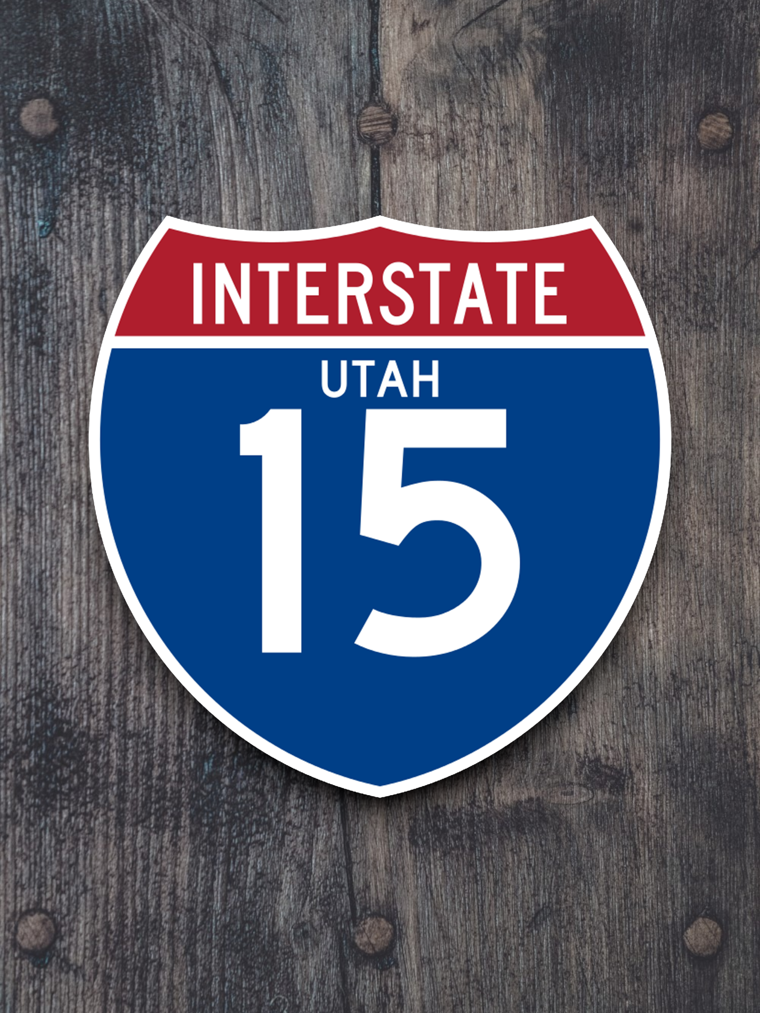Interstate I-15 Utah - Road Sign Sticker