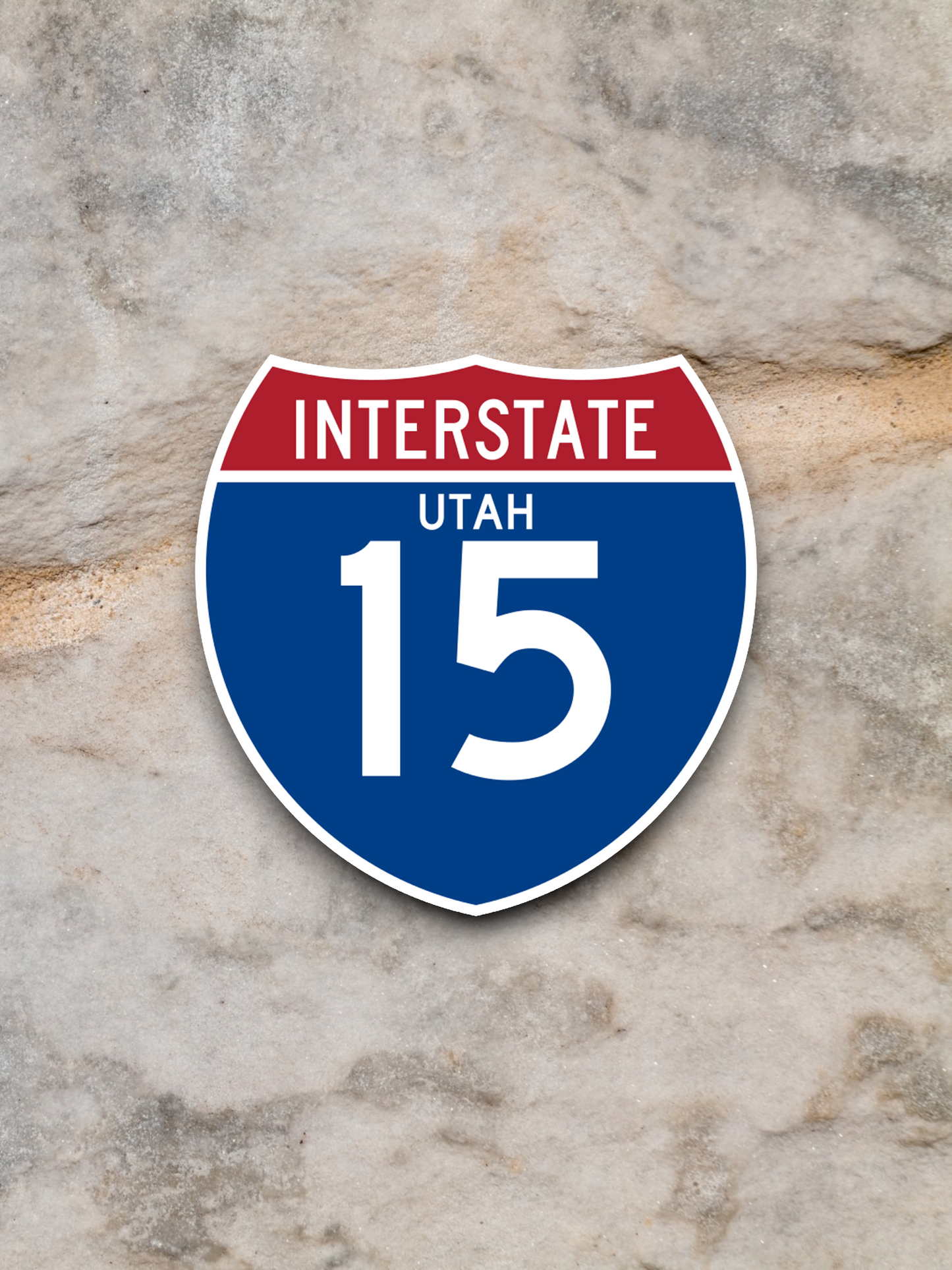 Interstate I-15 Utah - Road Sign Sticker