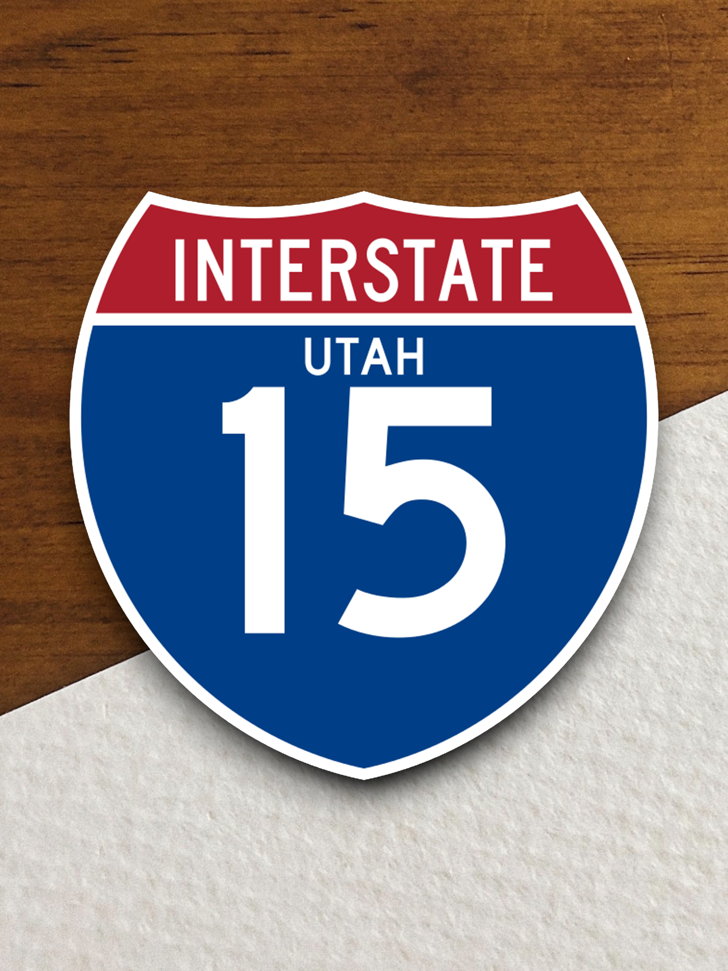 Interstate I-15 Utah - Road Sign Sticker