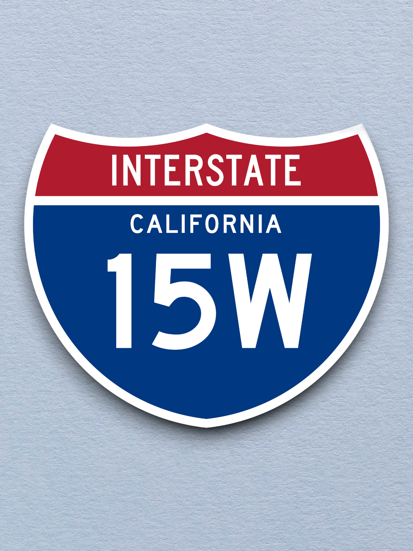 Interstate I-15W - California - Road Sign Sticker