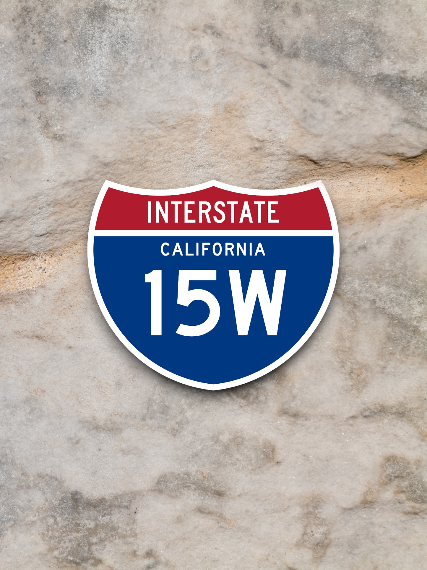 Interstate I-15W - California - Road Sign Sticker