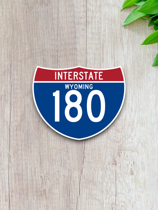 Interstate I-180 Wyoming Road Sign Sticker