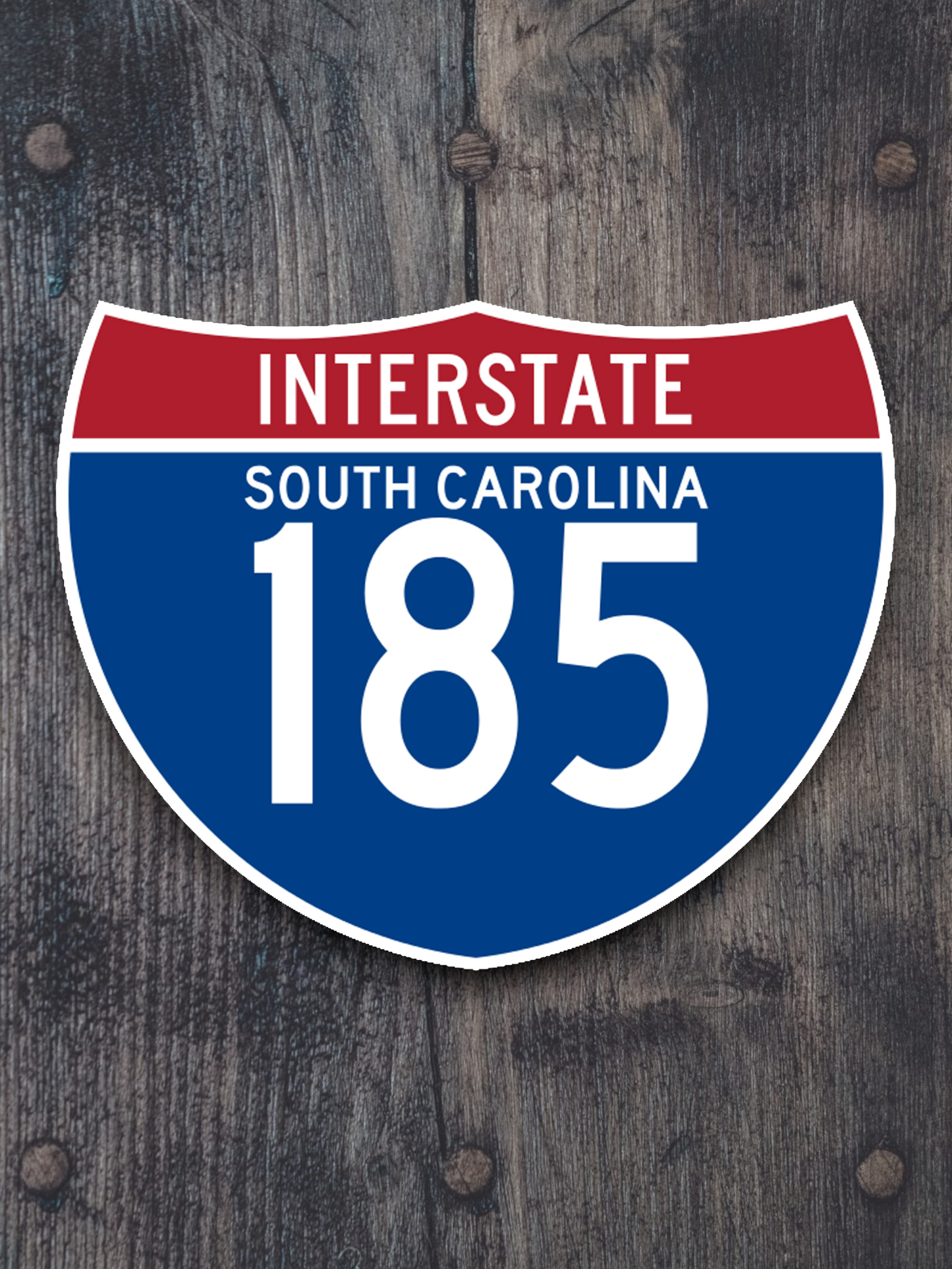 Interstate I-185 South Carolina Road Sign Sticker