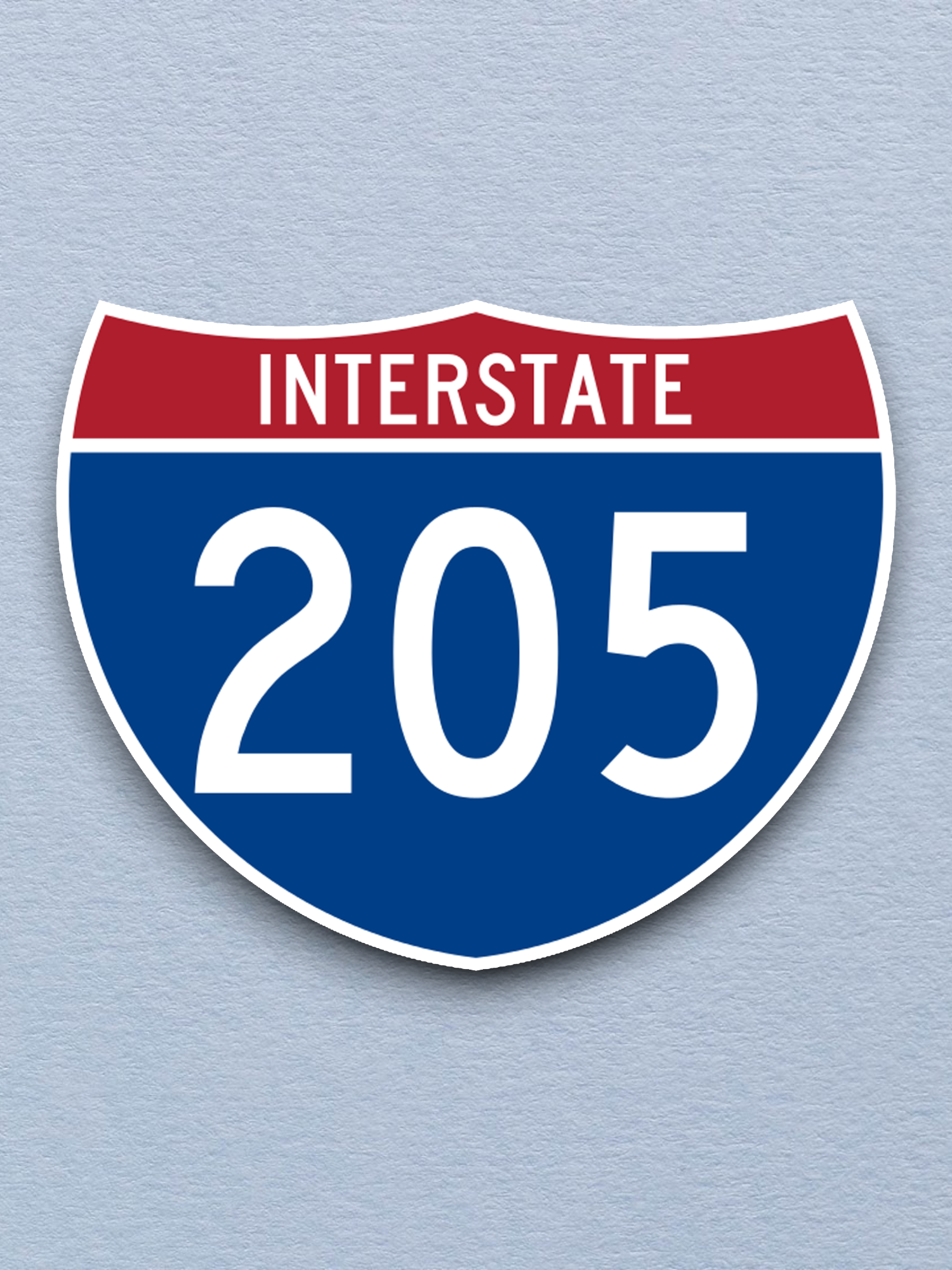 Interstate I-205 Road Sign Sticker
