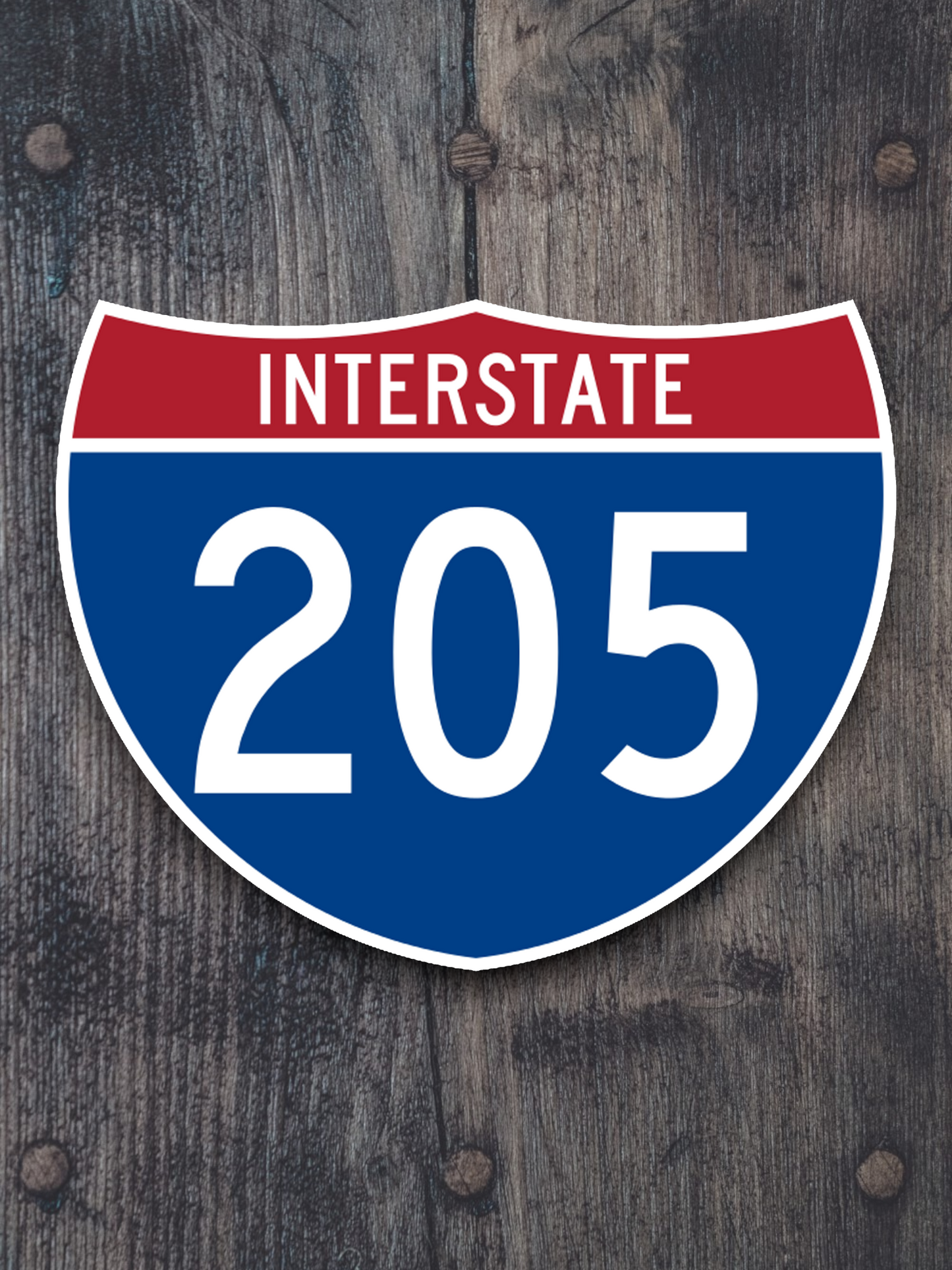 Interstate I-205 Road Sign Sticker