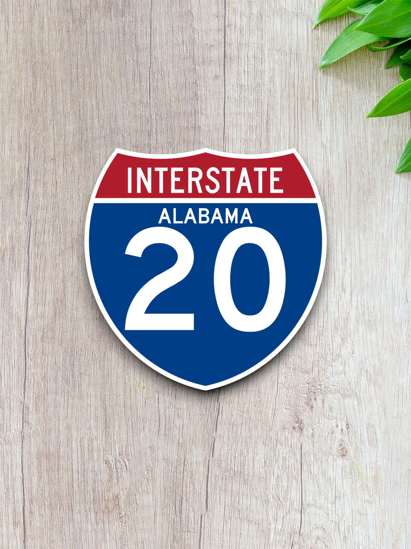 Interstate I-20 Alabama - Road Sign Sticker